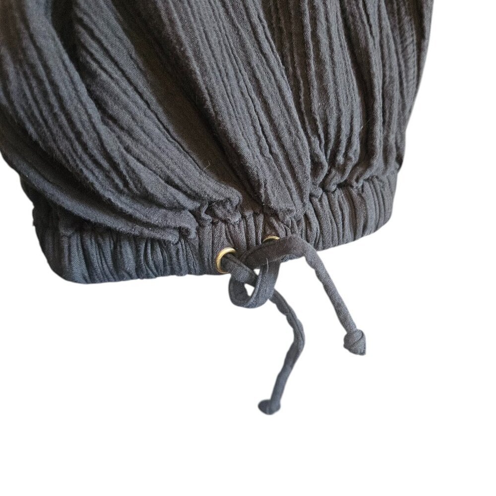 Pilcro Black Seersucker Parachute Pants - Picture 7 of 9